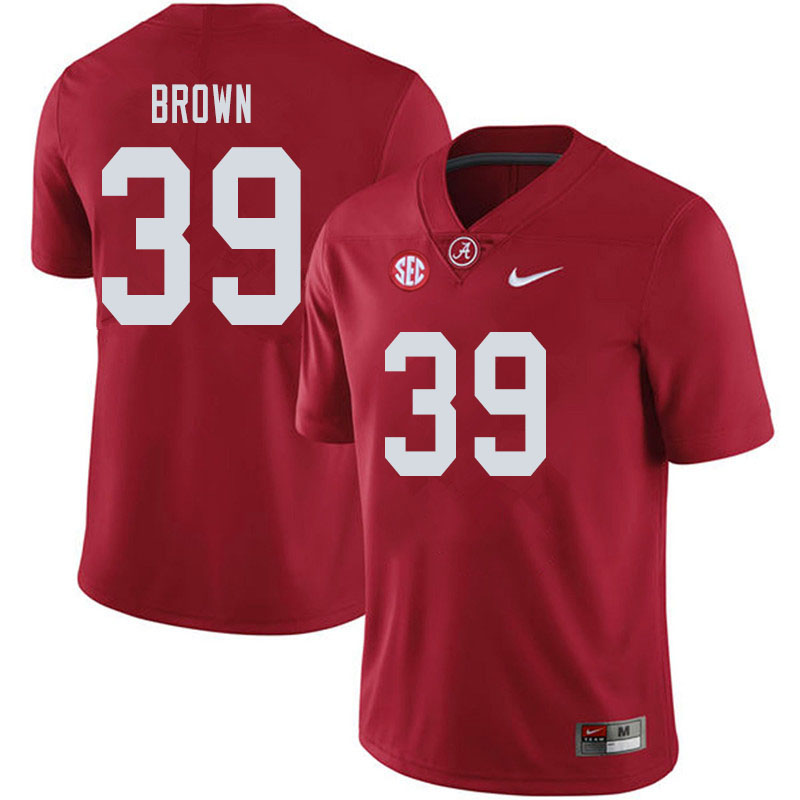 Men #39 Jahi Brown Alabama Crimson Tide College Football Jerseys Sale-Crimson